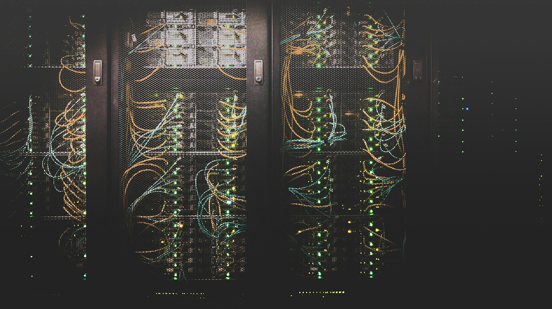 Network operations center screens monitoring infrastructure